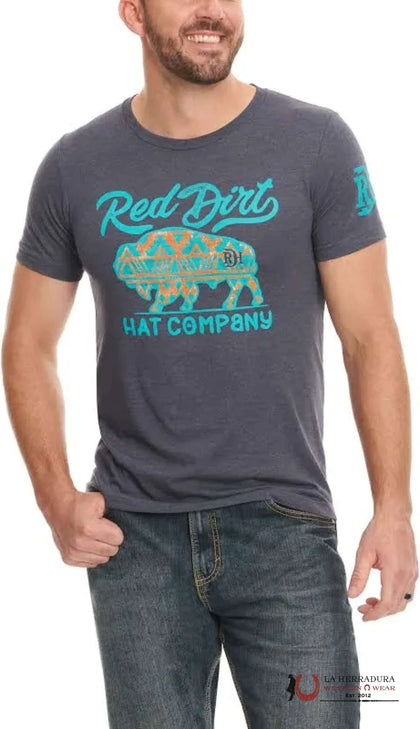MENS RED DIRT HAT CO. -AZTEC BISON TSHIRT CM4622000HNA2A5