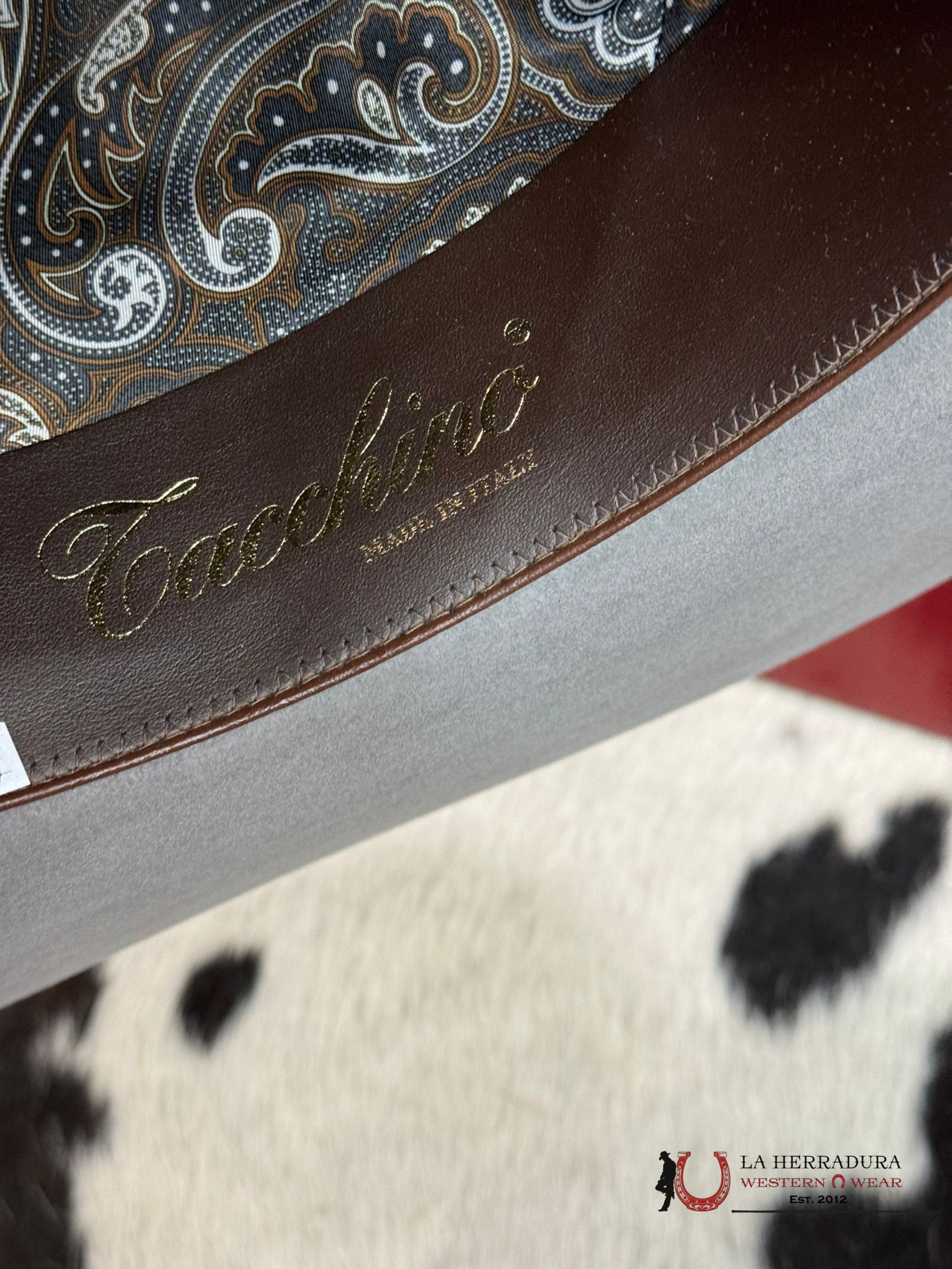 Mens Tacchino Open Crown Felt Hat Mist Grey 30X Tejana