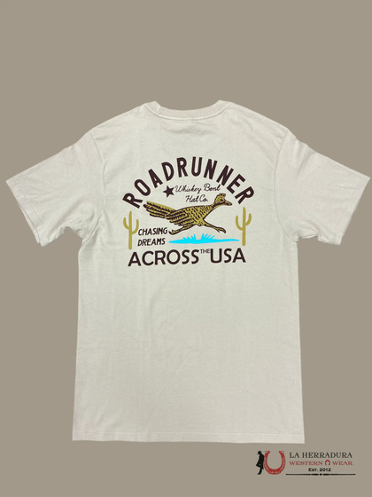 MENS WHISKEY BENT - ROADRUNNER KHAKI TSHIRT