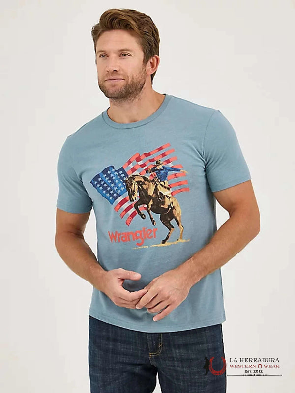 CAMISETA WRANGLER AMERICANA CON LOGO DE BANDERA PARA HOMBRE - 112361845