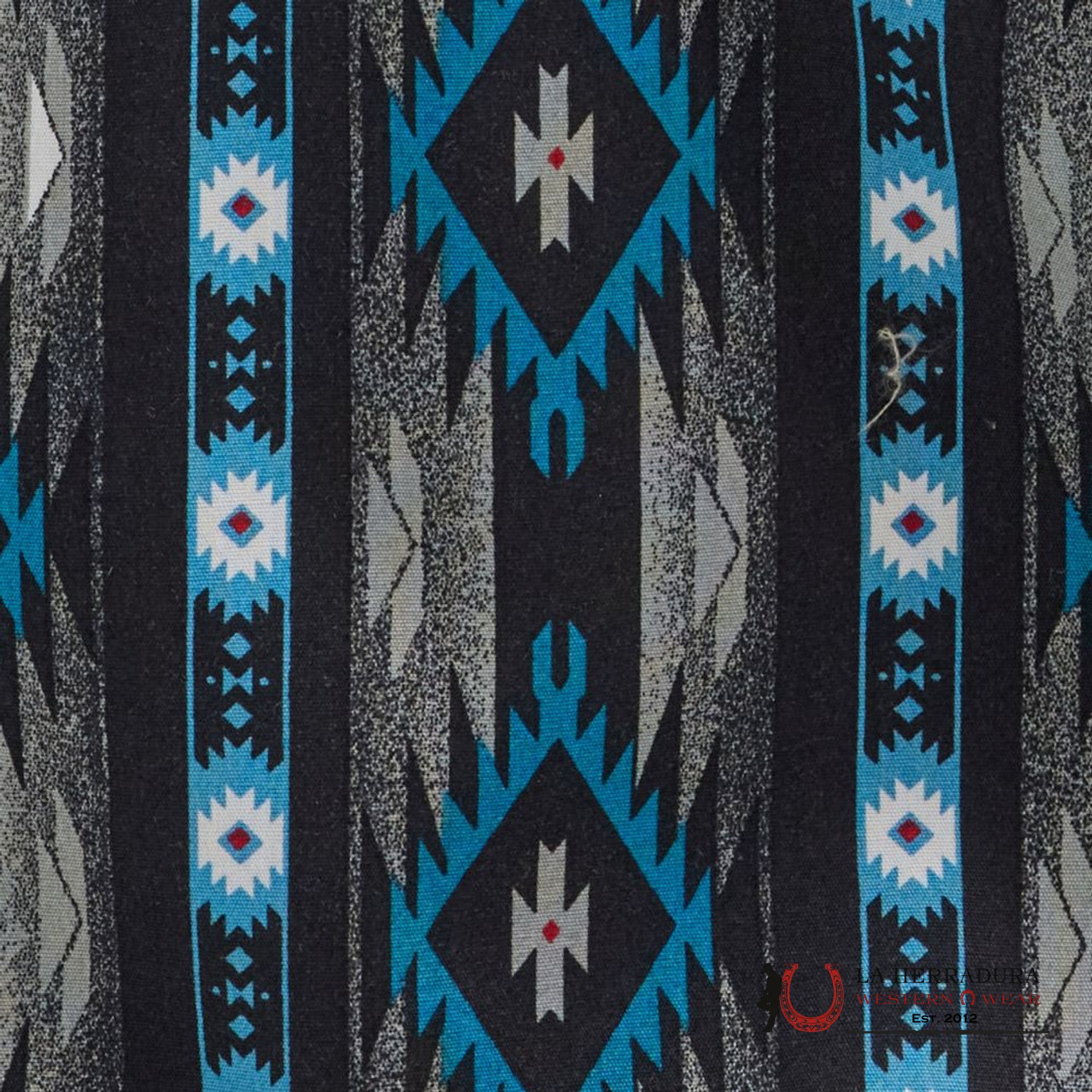 MEN’S WRANGLER AZTEC PRINT LONG SLEEVE SHIRT BLACK/BLUE 5377 ROPA HOMBRES