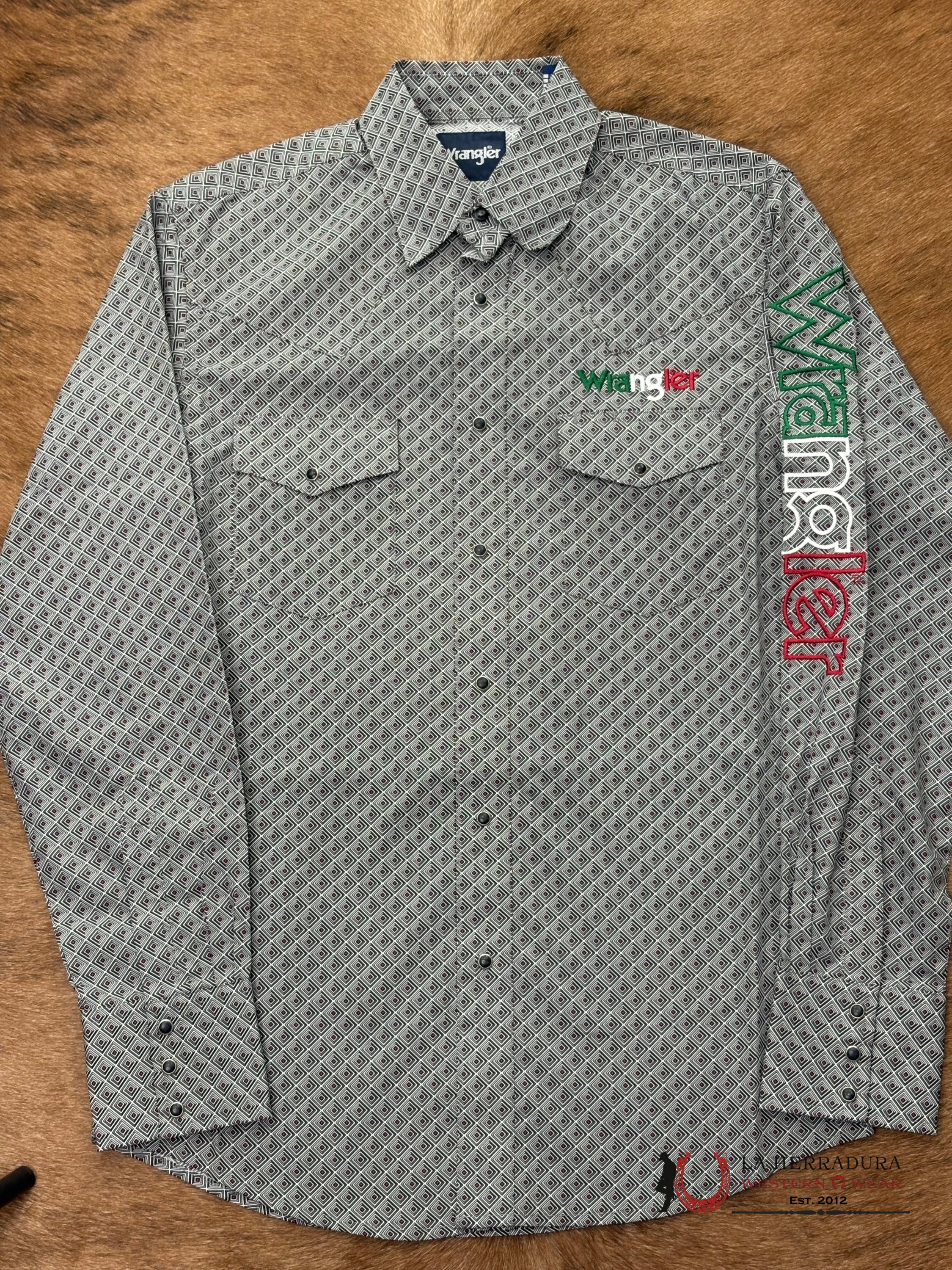 MEN’S WRANGLER GREY MEXICO LETTERS CLASSIC FIT-112367728 ROPA HOMBRES