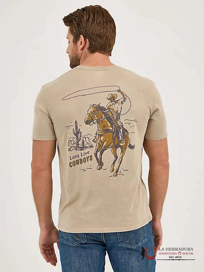 MEN'S WRANGLER MINERAL WASH BACK GRAPHIC T-SHIRT - 1123361852