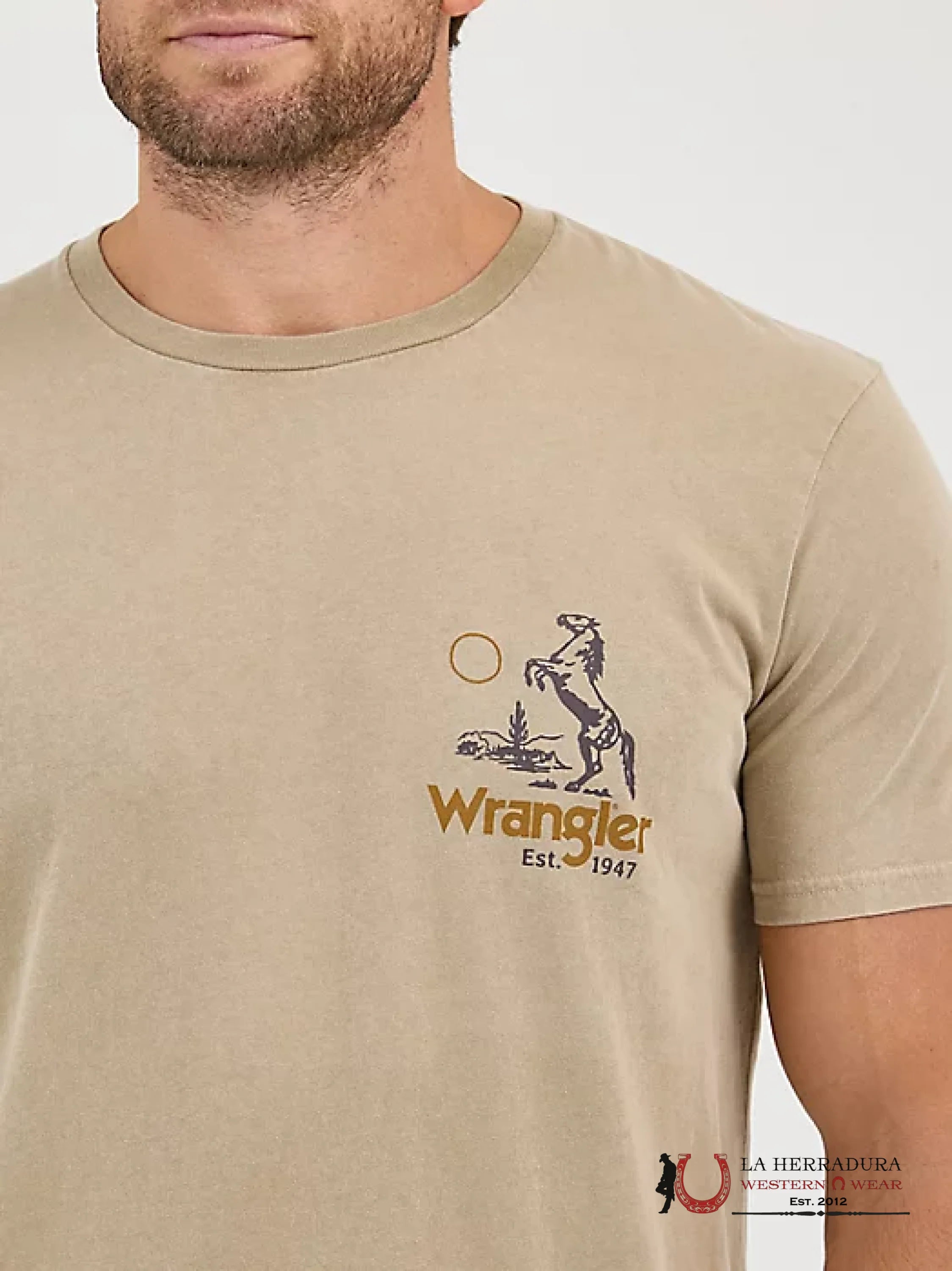 MEN’S WRANGLER MINERAL WASH BACK GRAPHIC T-SHIRT - 1852 ROPA HOMBRES