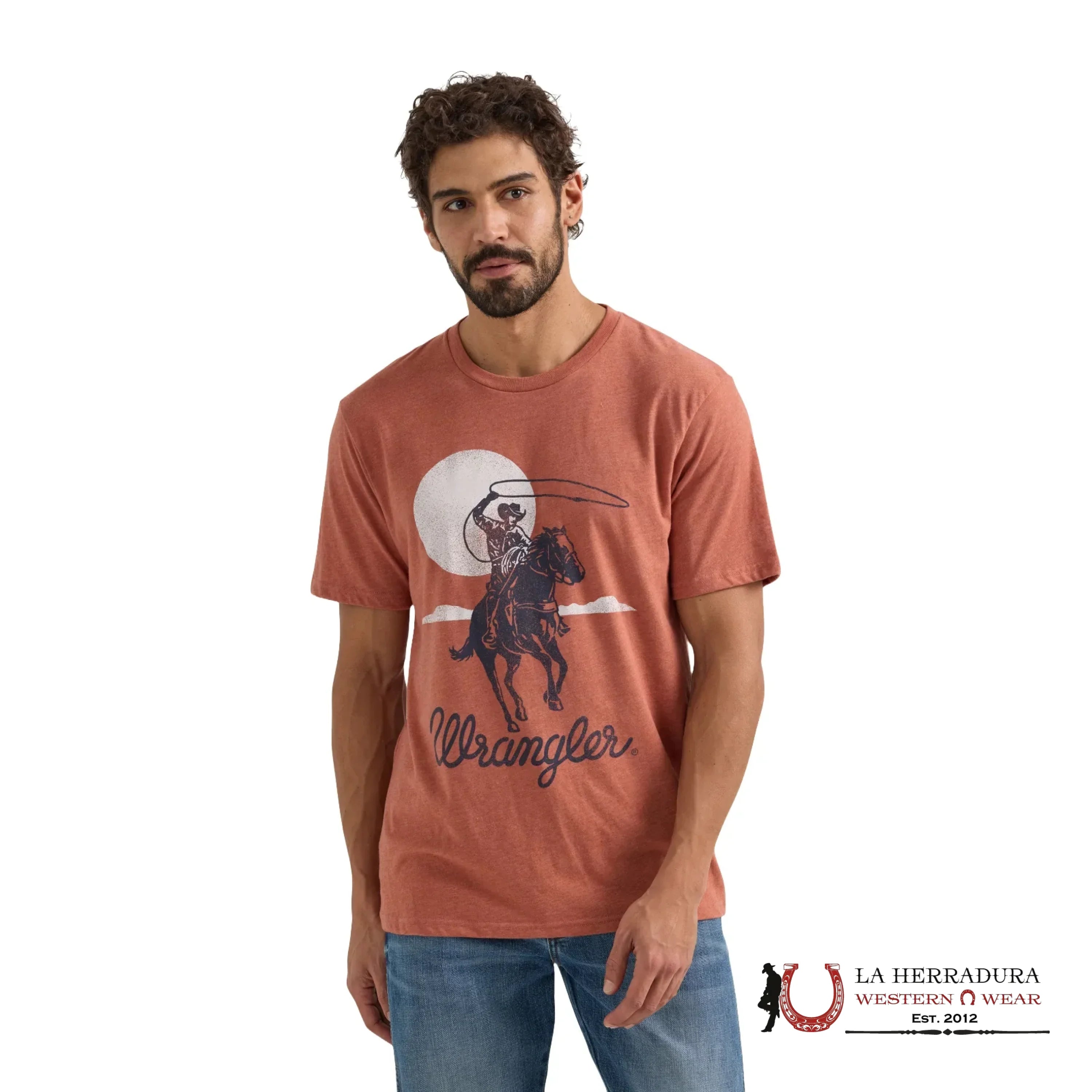 MEN’S WRANGLER REDWOOD HEATHER GRAPHIC T-SHIRT 112350030 ROPA HOMBRES