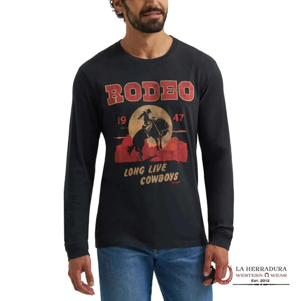 CAMISA WRANGLER DE HOMBRE NEGRA CON ESTAMPADO 112365682