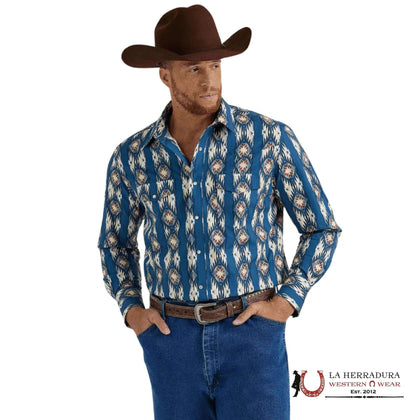 MENS WRANGLER SHIRT CHECOTQH LONG SLEEVE 112344419