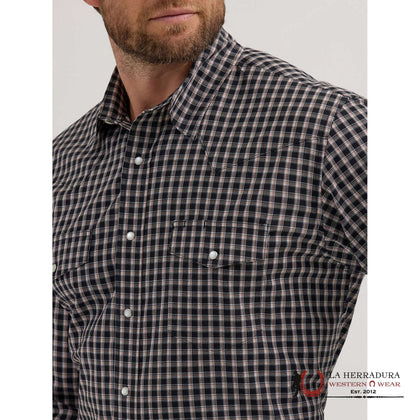 MENS WRANGLER SHIRT CUADROS BROWN 112355370