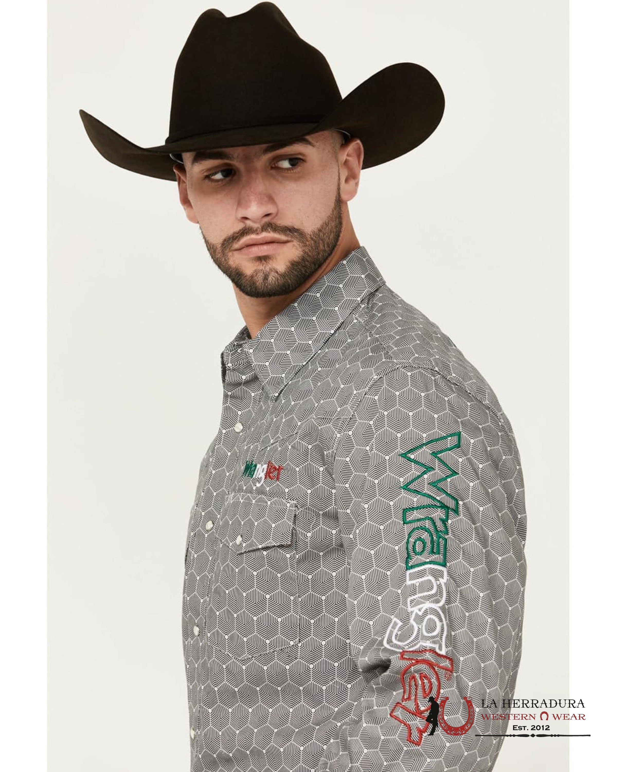 MENS WRANGLER SHIRT GREY MEXICO LONG SLEEVE 112344430 ROPA HOMBRES