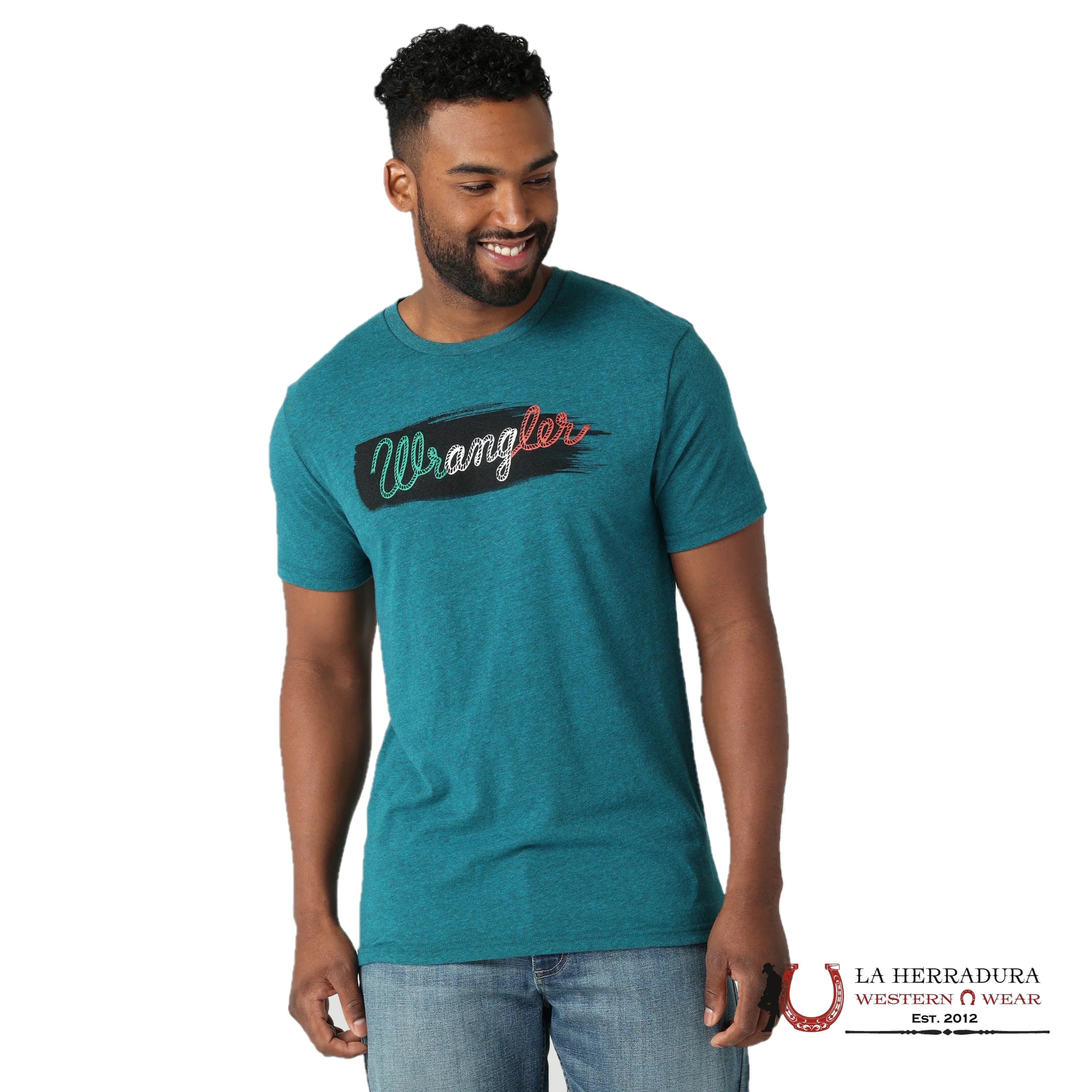 MEN’S WRANGLER SHIRT TURQUOISE MEXICAN FLAG COLORS 112315058 ROPA HOMBRES