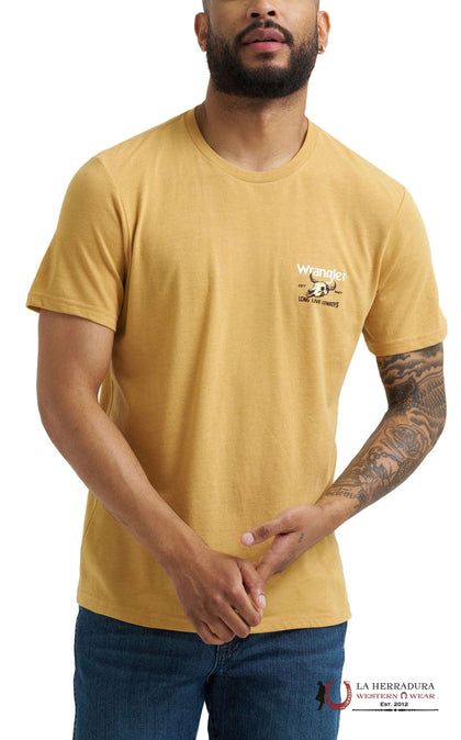 MEN'S WRANGLER SHIRT YELLOW WITH PRINT 112365669