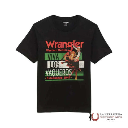 CAMISA WRANGLER "VIVA LOS VAQUEROS" PARA HOMBRE NEGRA 112361850