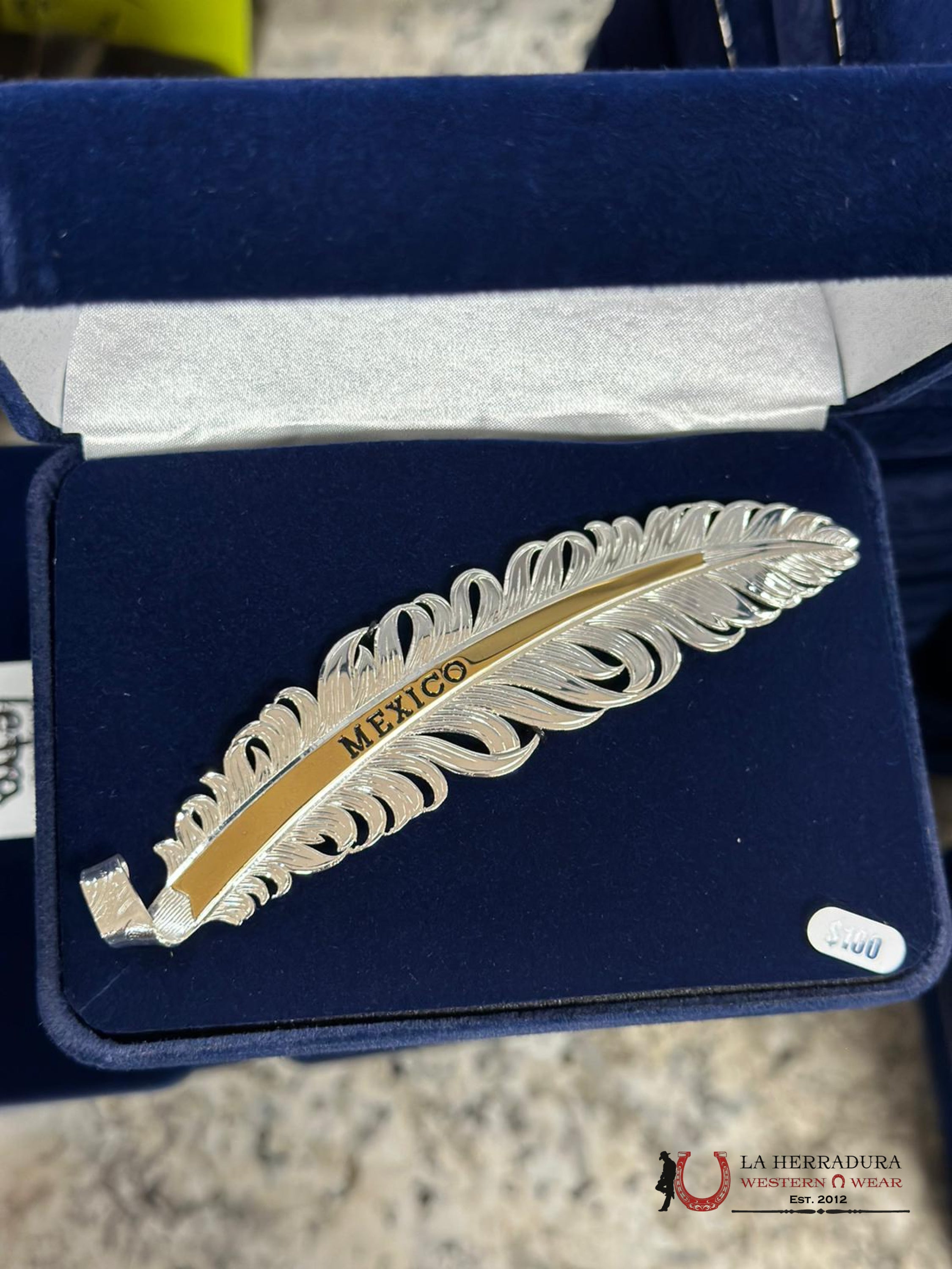 Montana Hat Feather Plata Mexico Accesorios