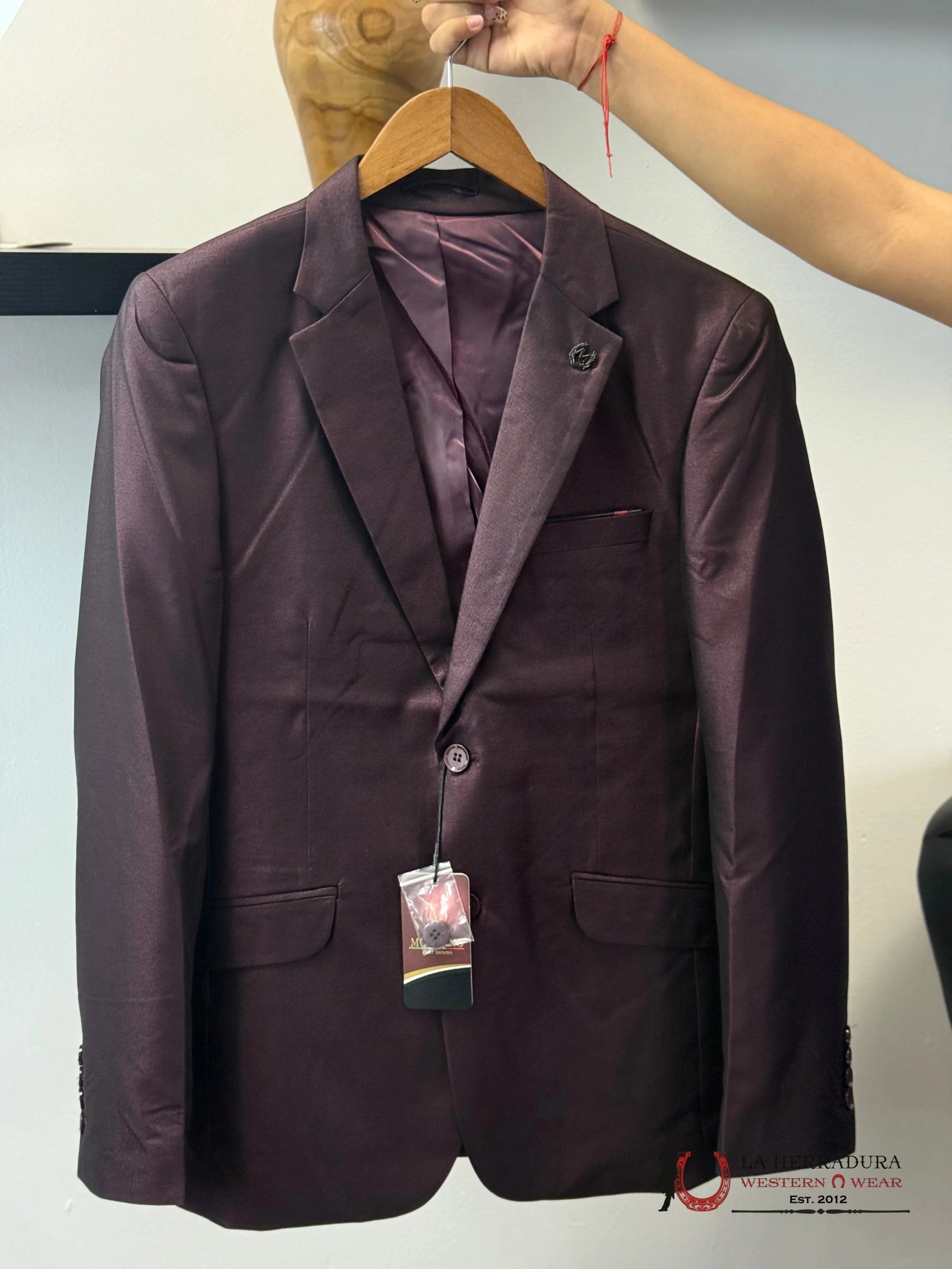MODERNO ‘ITALY DESIGN’ BURGUNDY BLAZER -MJ.B2083 ROPA HOMBRES