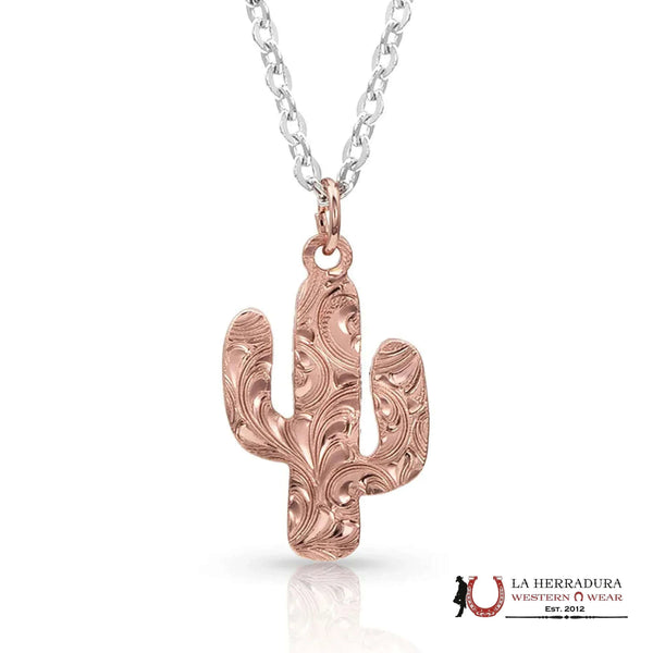 Montana Silversmith Desert Darling Rose Cactus Pendant Necklace