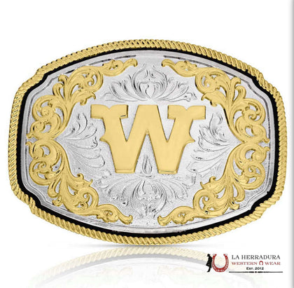 MONTANA SILVERSMITH LETRA "W" INICIAL VAQUERA