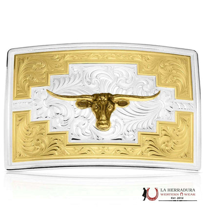 MONTANA SILVERSMITH SANTA FE SUNRISE BUCKLE WITH LONGHORN