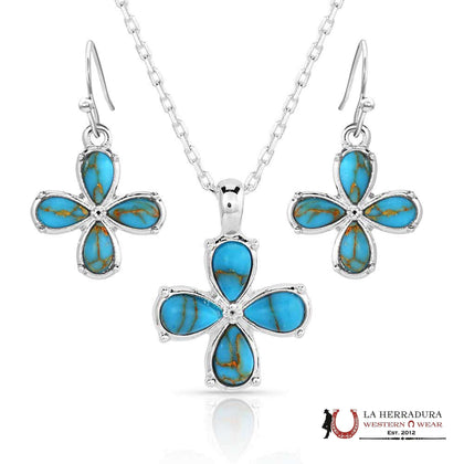 Juego de joyas de turquesa Wildflower de Montana Silversmith
