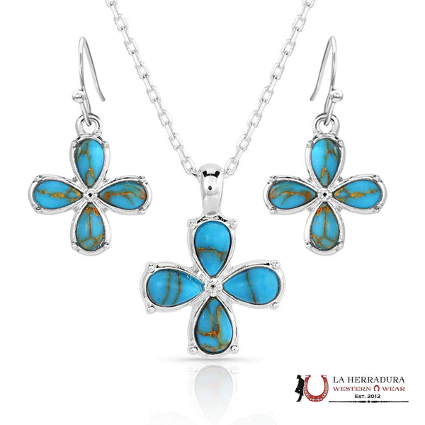 Montana Silversmith Wildflower Turquoise Jewelry Set