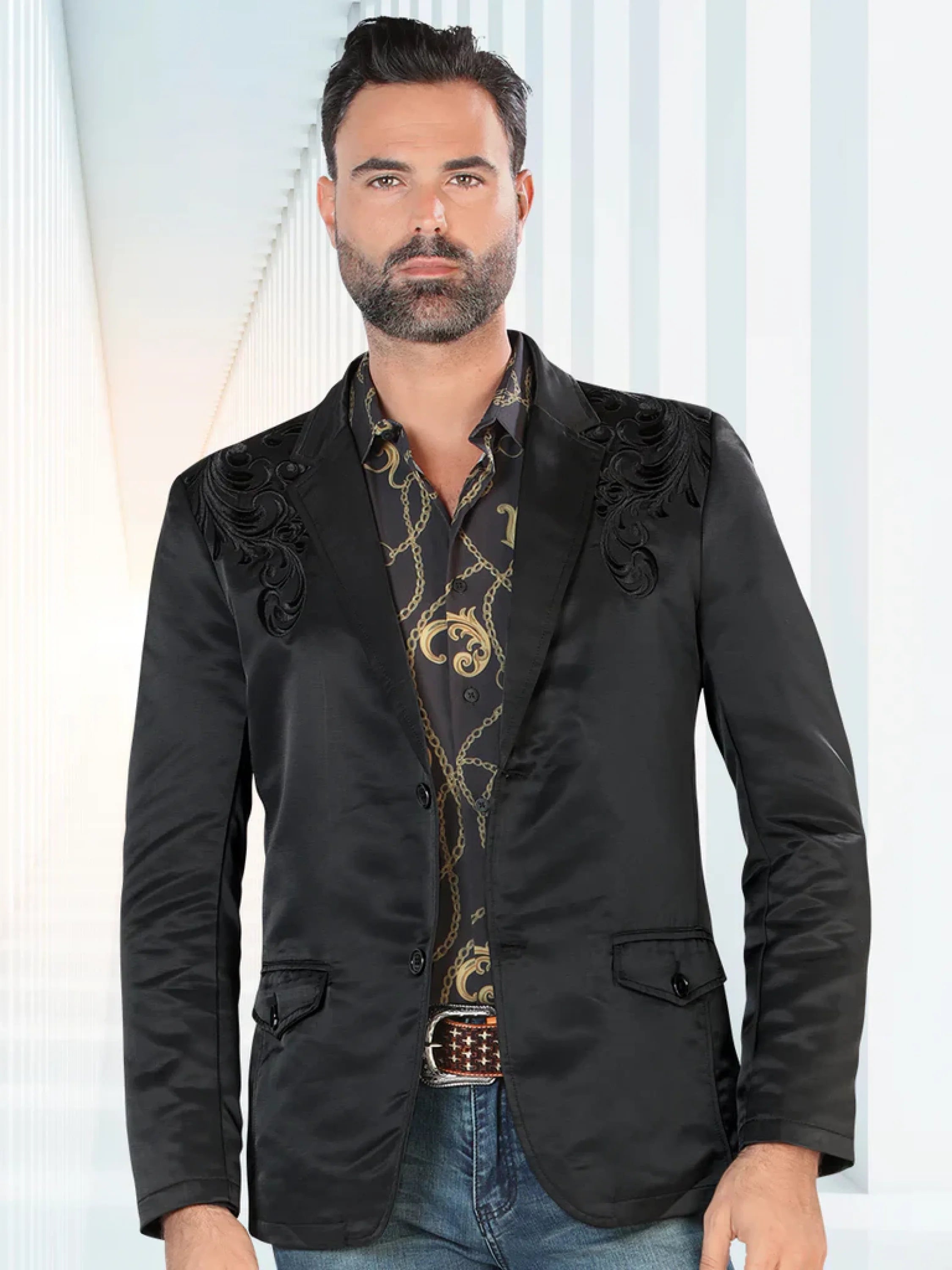 MONTERO BLACK EMBROIDERED- MT2173 ROPA HOMBRES