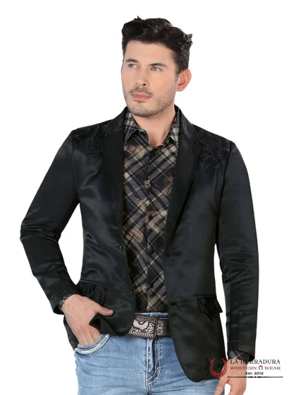 MONTERO BLACK/BLACK LISO EMBRODERED BLAZER MY2178
