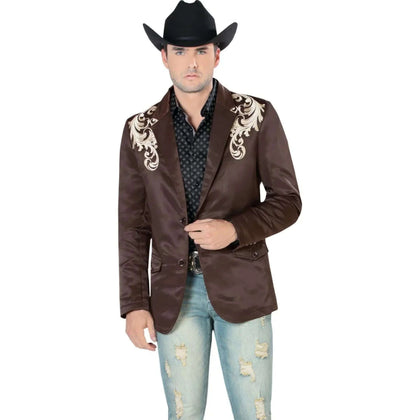 MONTERO DK BROWN/BEIGE SMOOTH LISO BLAZER MT2173
