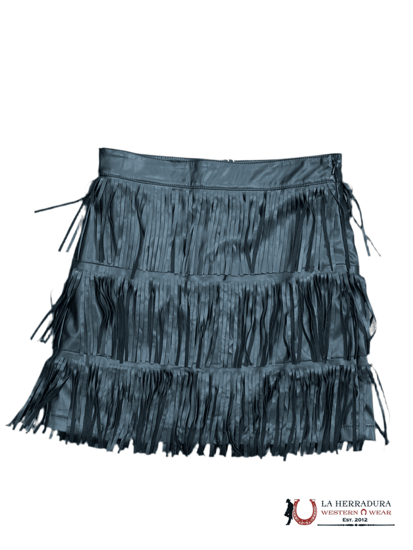 MUY MUY BLACK SKIRT WITH FRINGES -MM-A1550