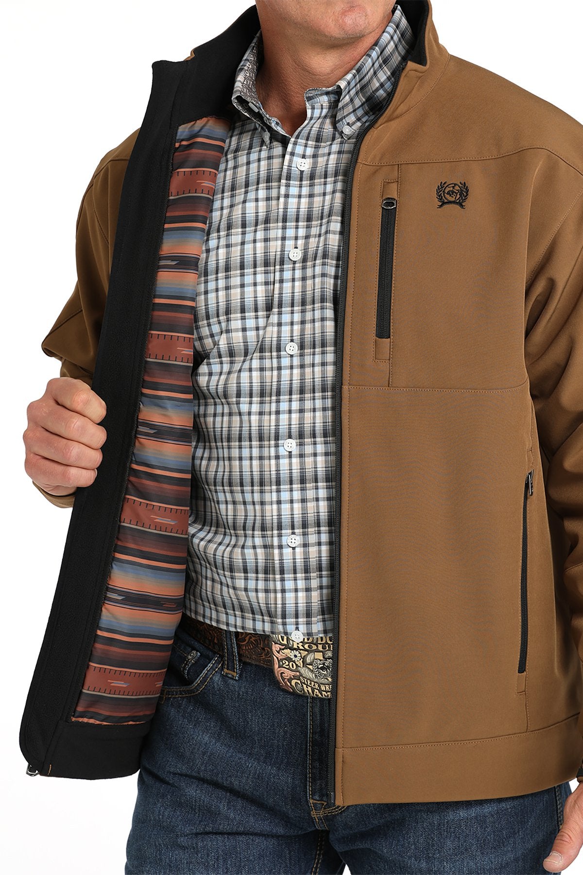 CINCH MENS BONDED JACKET- BROWN 7012