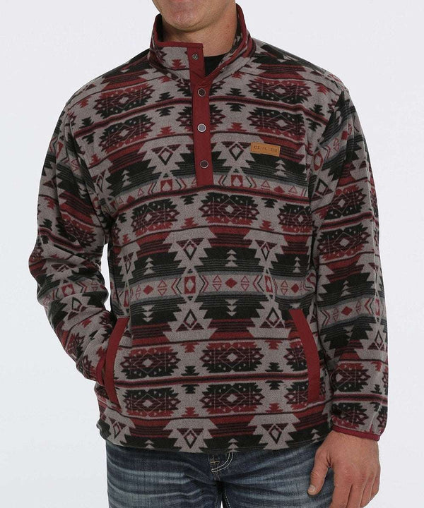 CINCH HOMBRE SUDADERA BORGOÑA NEGRO ESTAMPADO AZTECA MWK1514011