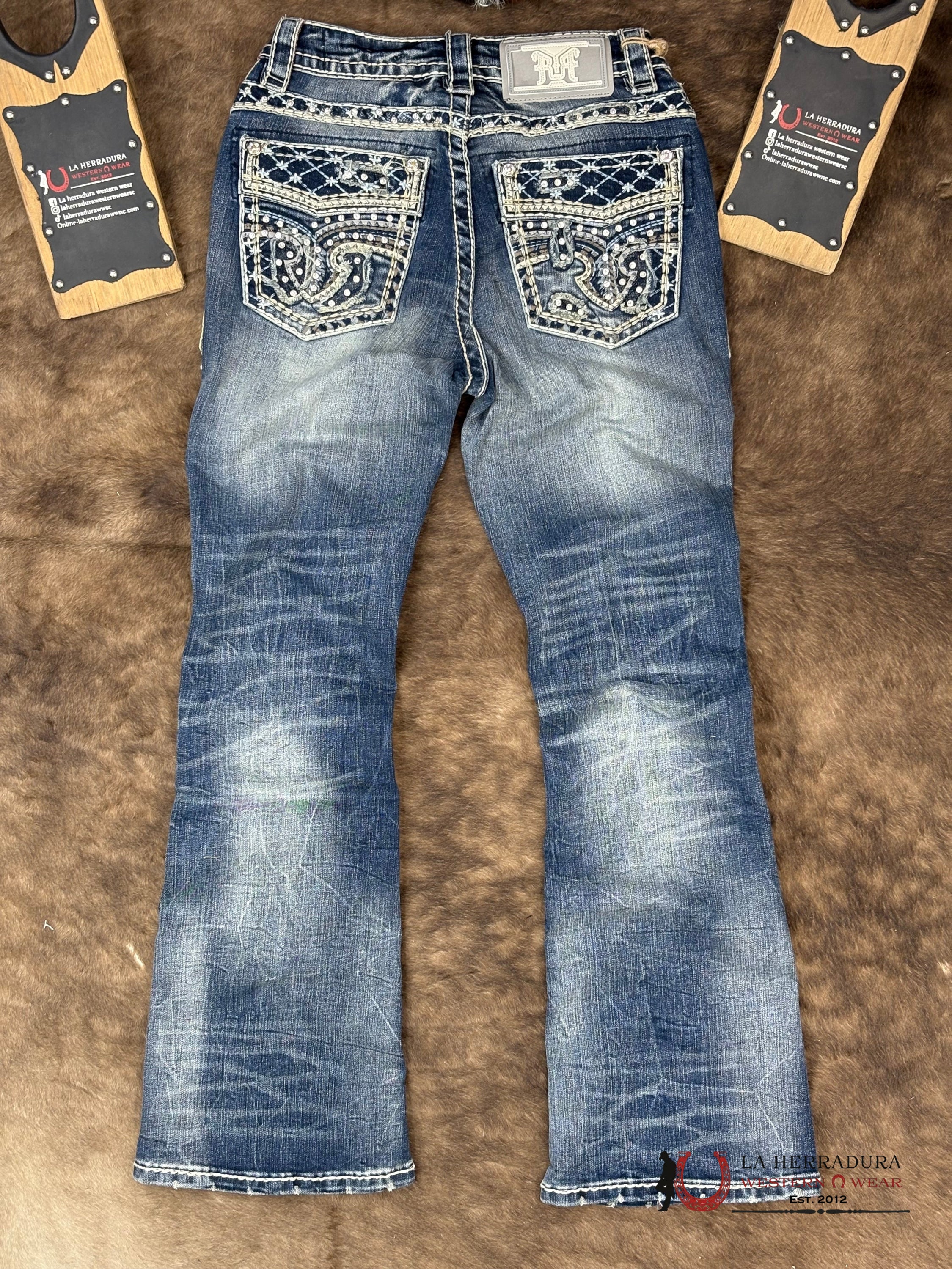 Nathalia Rock In La Bookcut Dark Wash Jean ROPA MUJERES