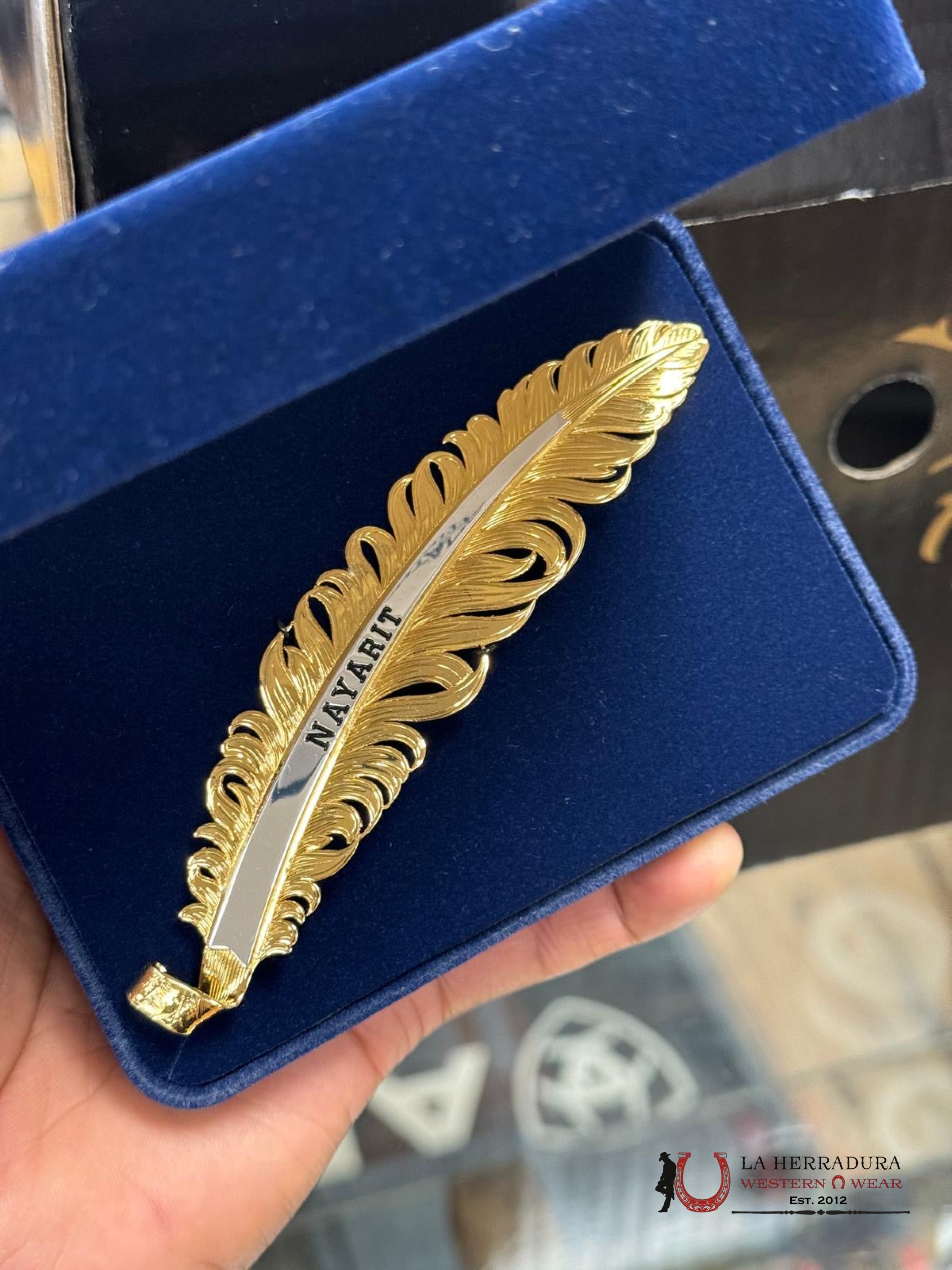 Montana Hat Feather Dorado Nayarit Accesorios