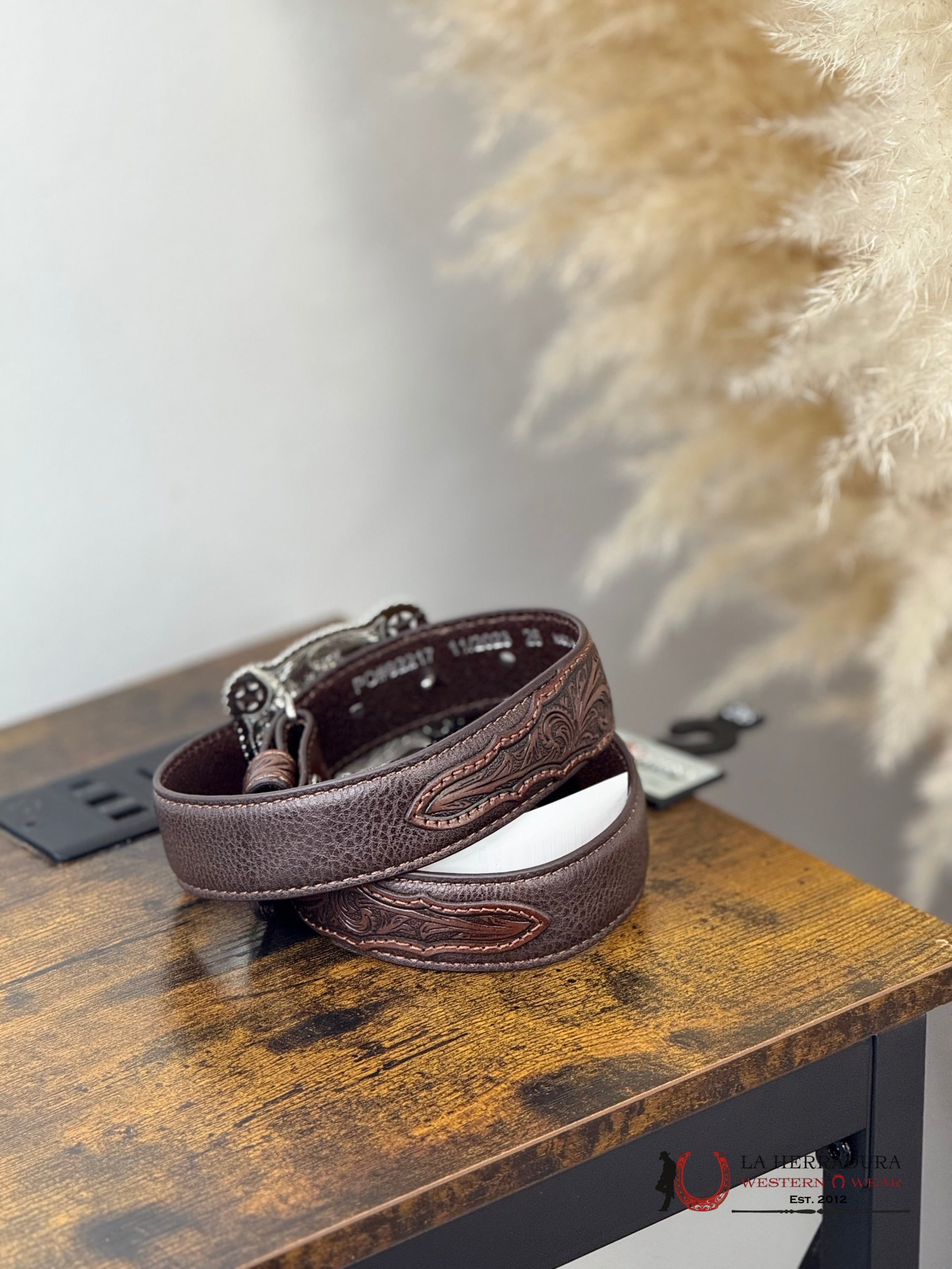 NOCONA BOYS BELT TWO TONED BROWN- N4428602 NIÑOS