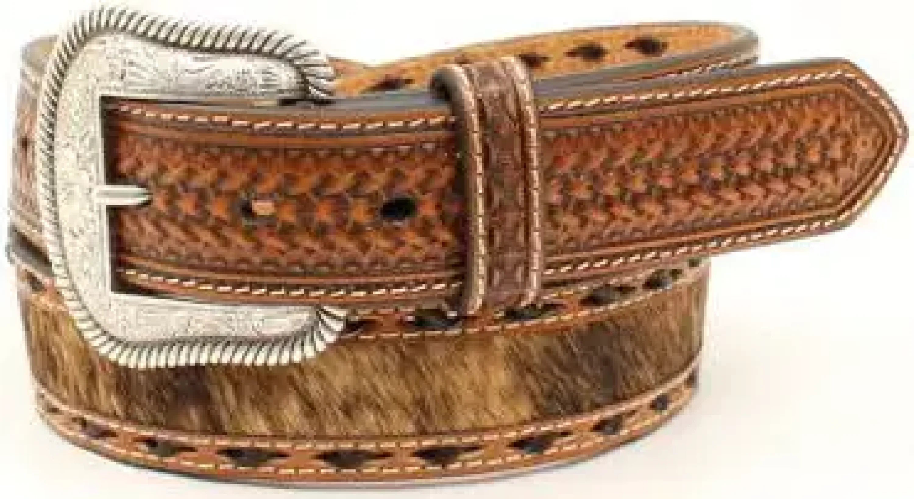 Nocona Brown Cowhide Belt Cinturones Hombres