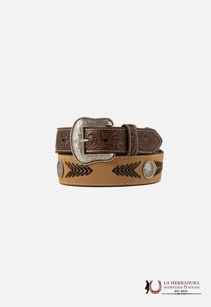 CINTO DE HOMBRE NOCONA BEIGE CON CAFÉ - N210008908