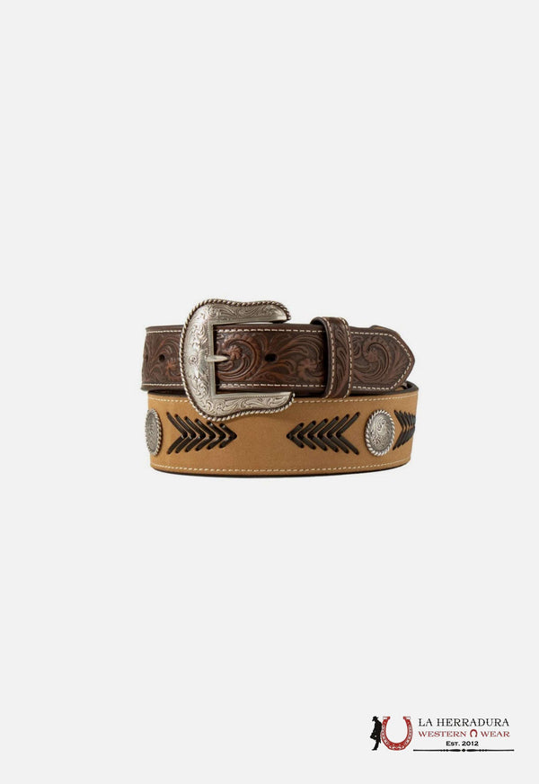 NOCONA MENS BELT BEIGE CON CAFE- N210008908