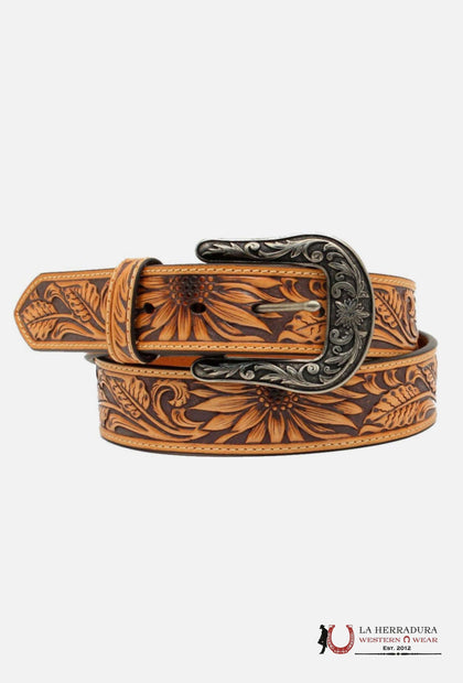 CINTURÓN NOCONA PARA MUJER ESTAMPADO DE FLORES COÑAC- N320001608
