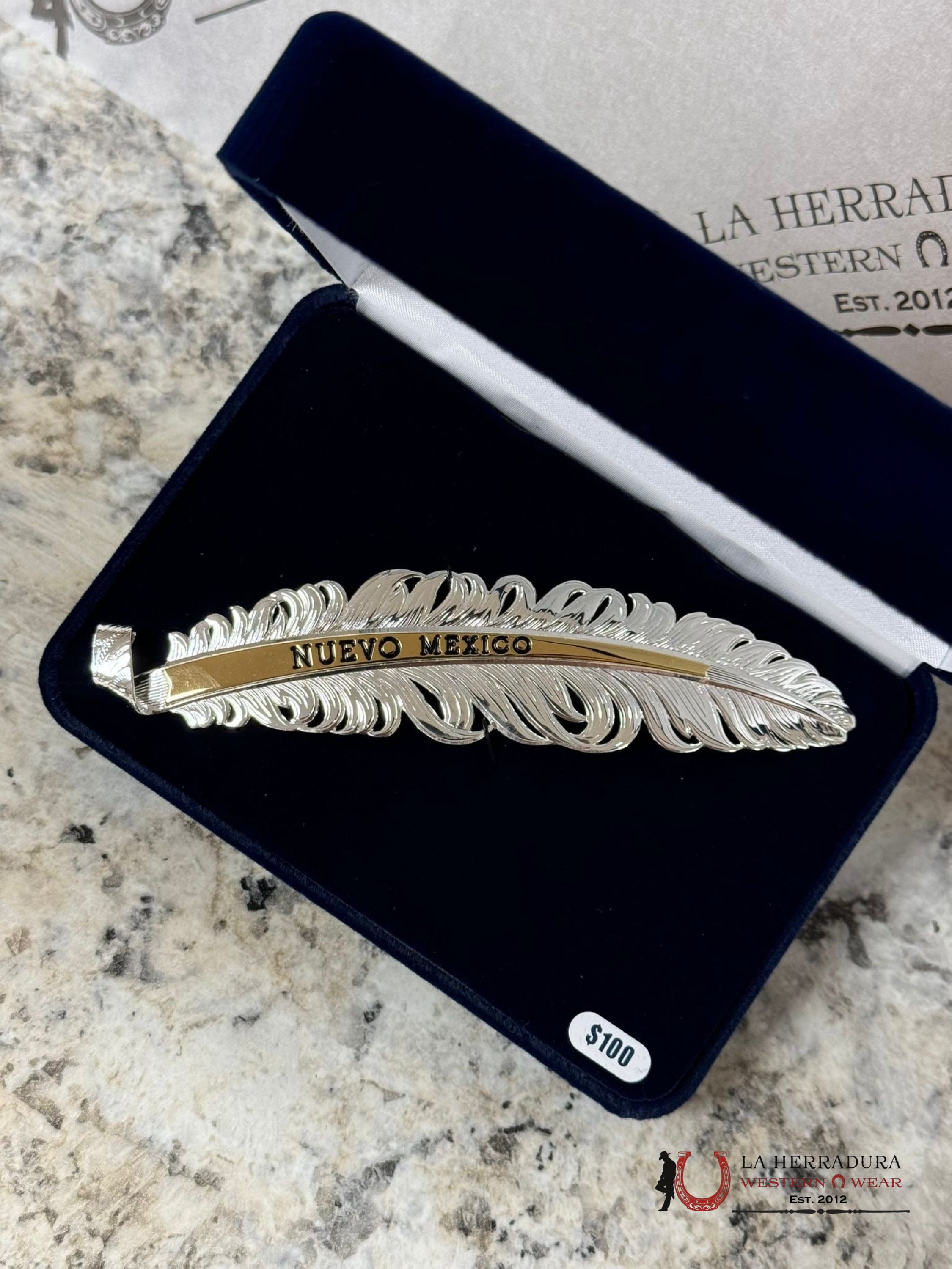 Montana Hat Feather Plata Nuevo Mexico Accesorios