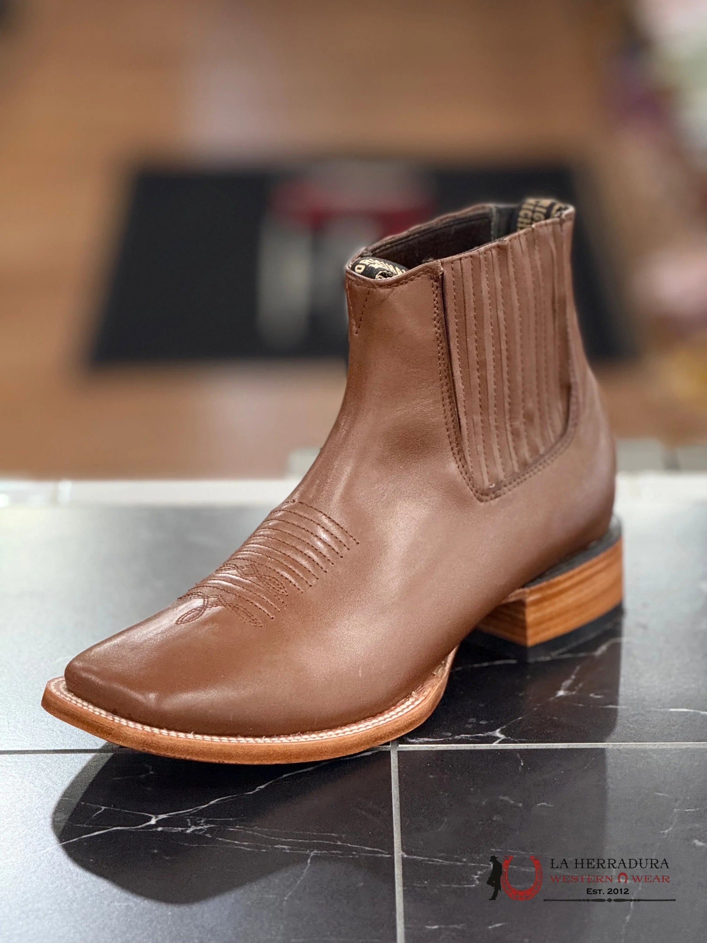 ORIGINAL MICHEL BOSTON BROWN SHORT BOOT SQ. TOE -582B4707EE BOTAS HOMBRES