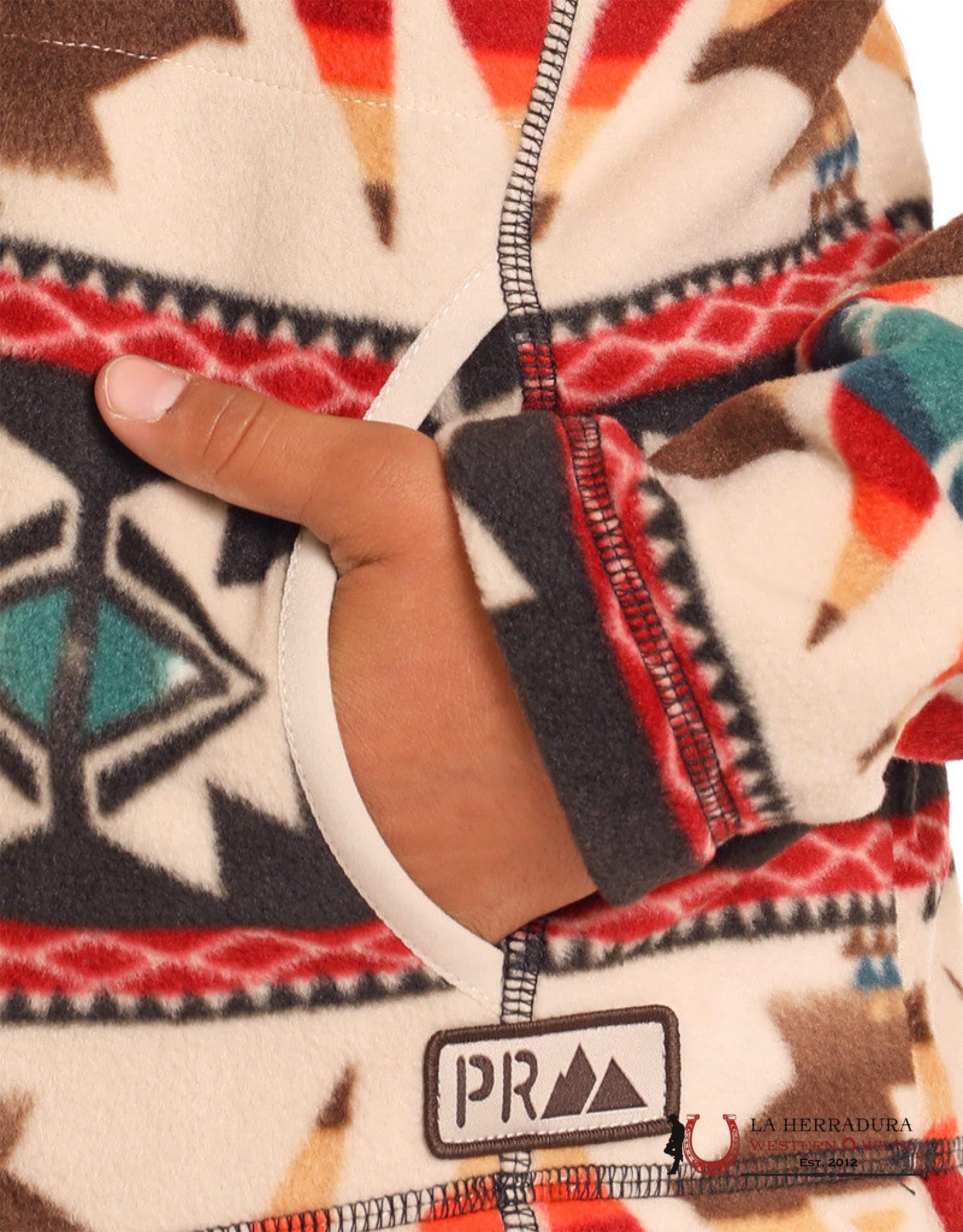 Panhandle Aztec Printed Fleece Pullover Niños