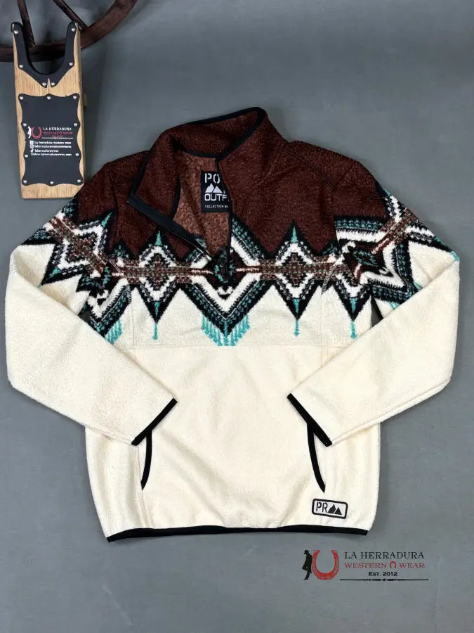 Panhandle Dark Brown Border Berber Pullover Ropa Hombres