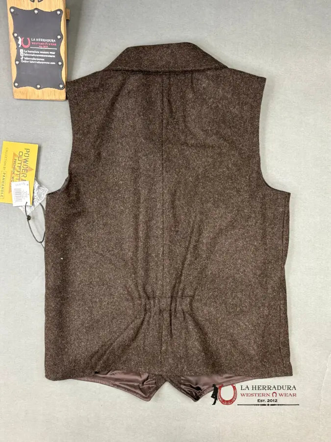 Panhandle Dark Brown Solid Montana Vest Ropa Hombres