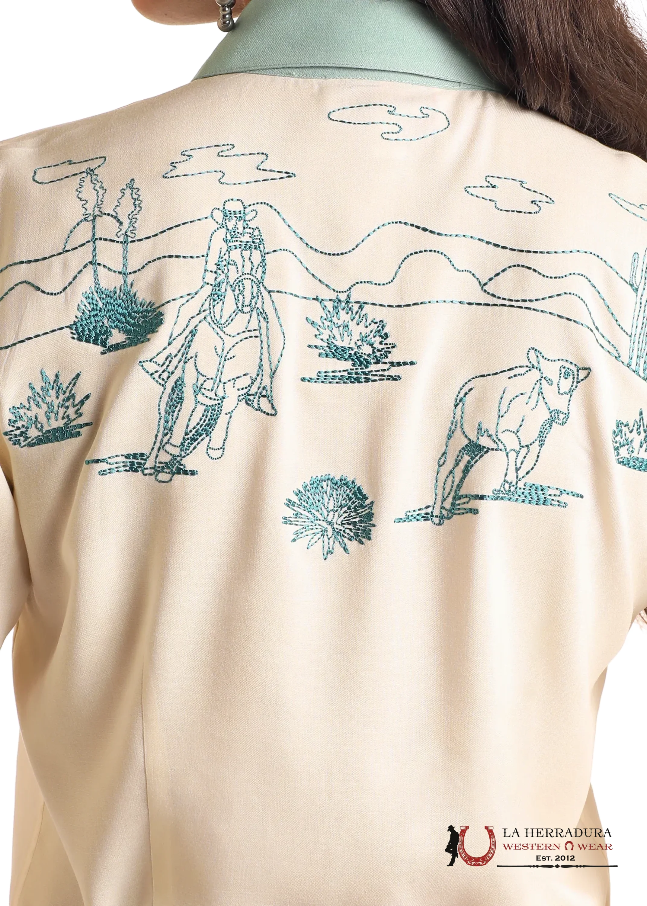 Panhandle Embroidered Retro Snap Shirt Women - Lwn2S05800 Ropa Mujeres