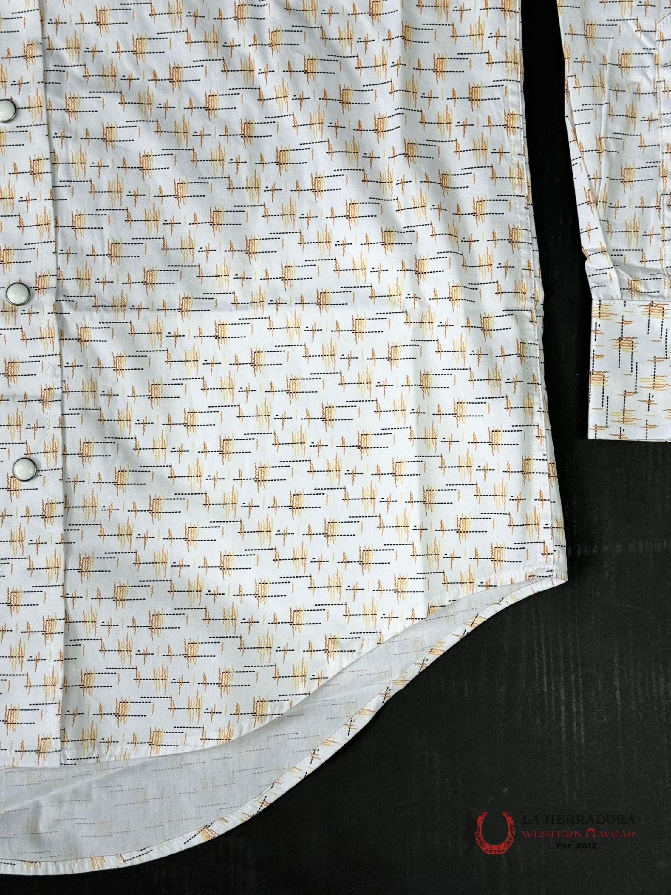 Panhandle Long Sleeve All Over Abstract Snap Sunshine Ropa Hombres