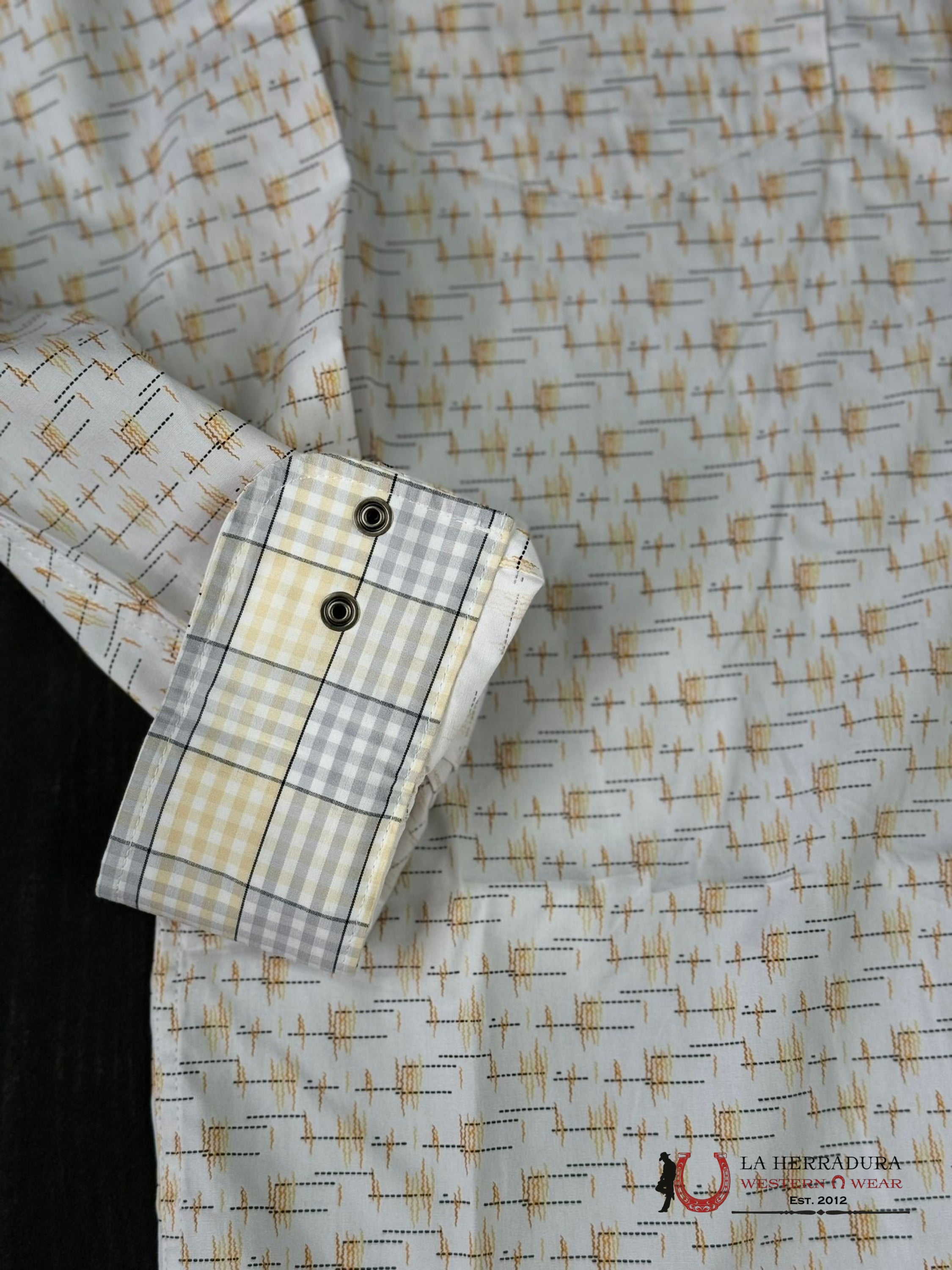 Panhandle Long Sleeve All Over Abstract Snap Sunshine Ropa Hombres