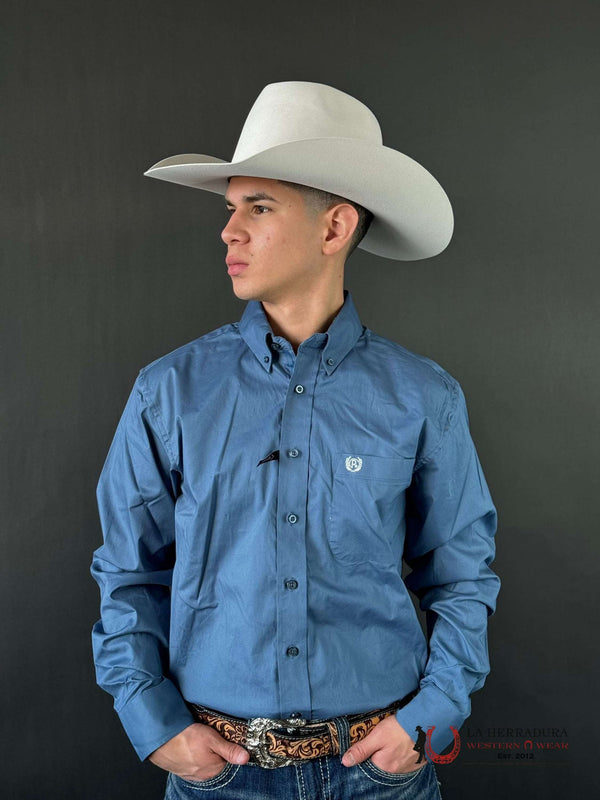 CAMISA MANGA LARGA PANHANDLE AZUL PMB2S01876