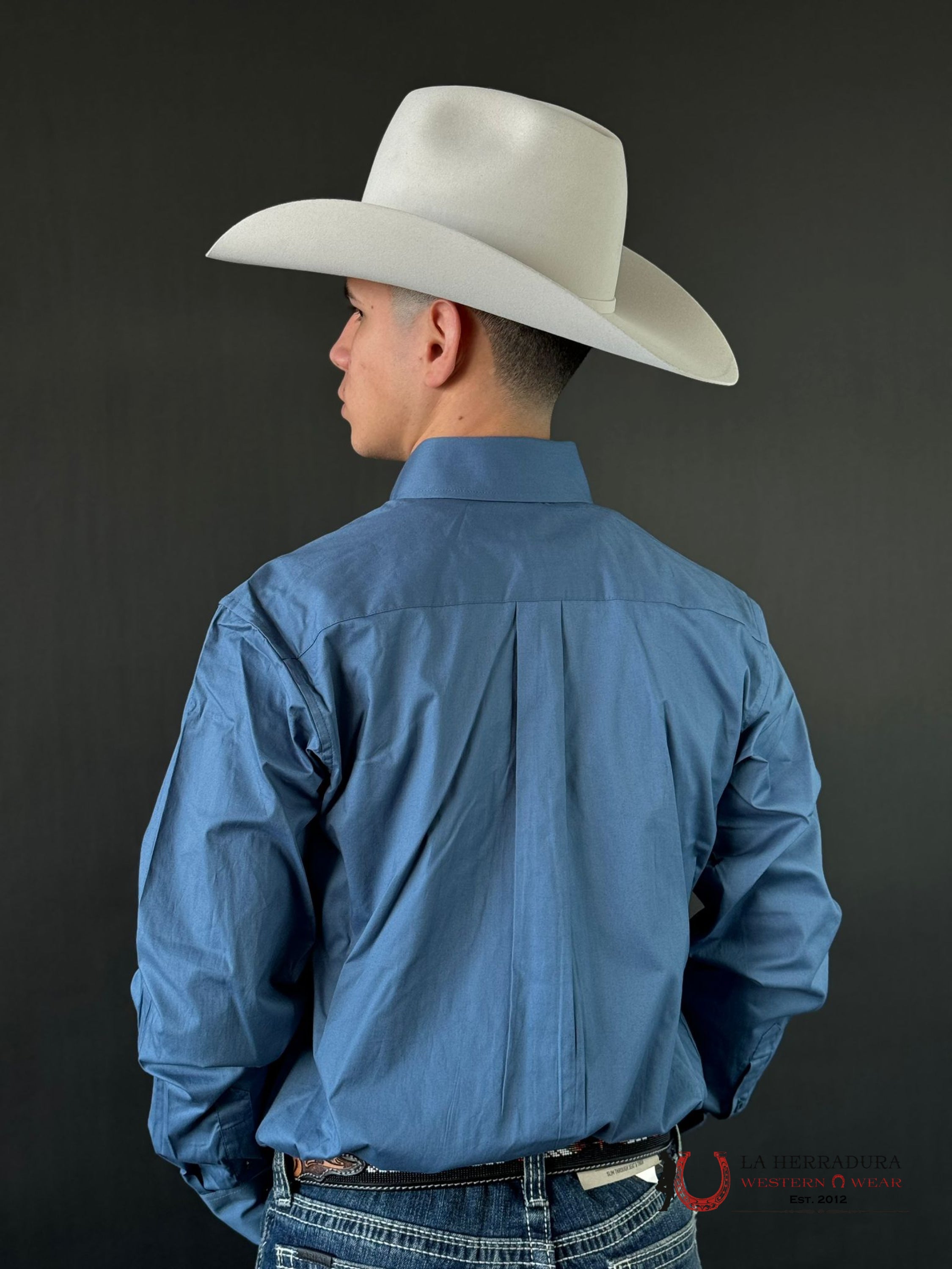 Panhandle Long Sleeve Shirt Blue Ropa Hombres