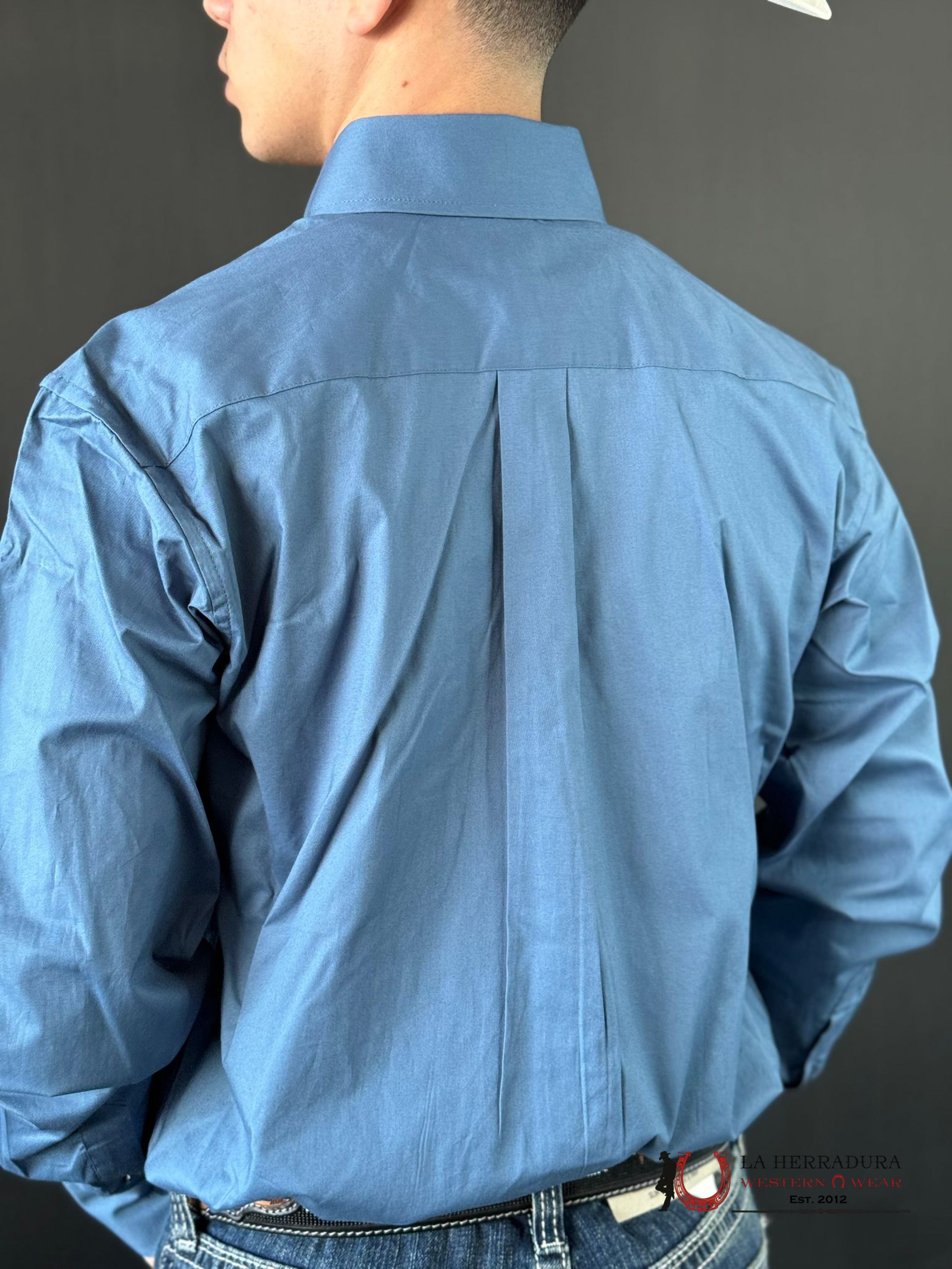 Panhandle Long Sleeve Shirt Blue Ropa Hombres