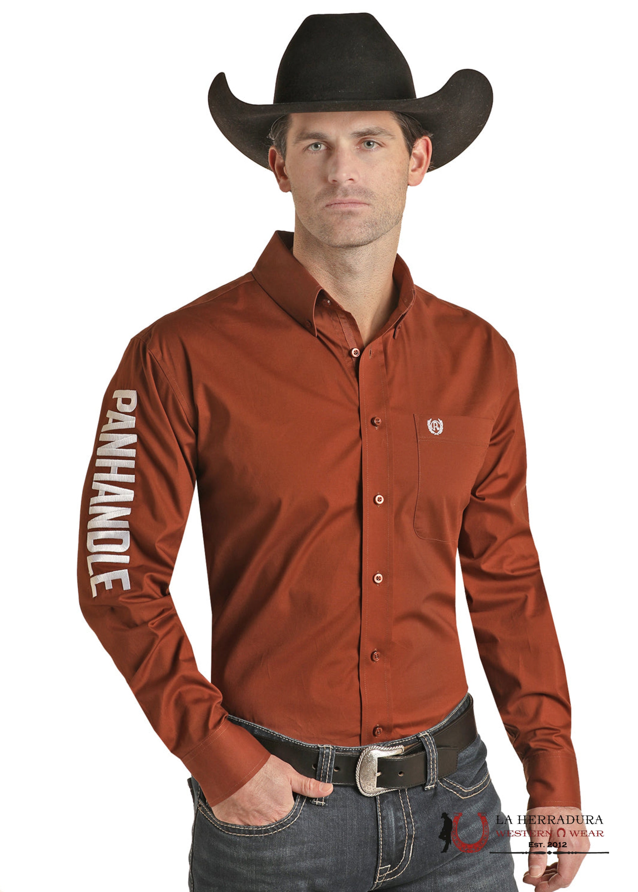 PANHANDLE LONG SLEEVE SOLID POLIN RUST PSMSOER07S ROPA HOMBRES
