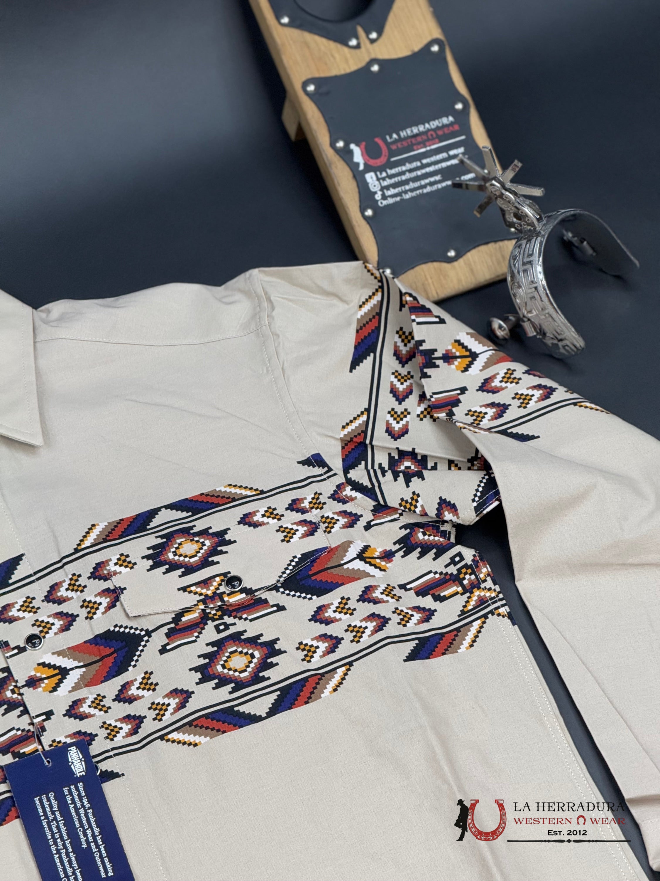Panhandle Long Sleeve Aztec Brown/Multi Color Ropa Hombres