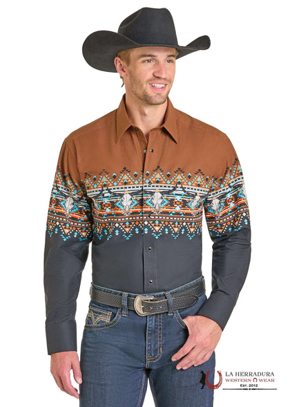 PANHANDLE MEN BLACK SHORT SLEEVE SHIRT SMN2S07387